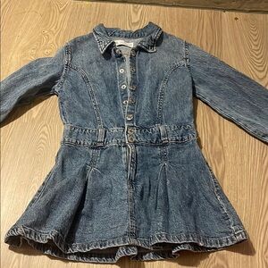 Zara Girls Blue Denim Dress